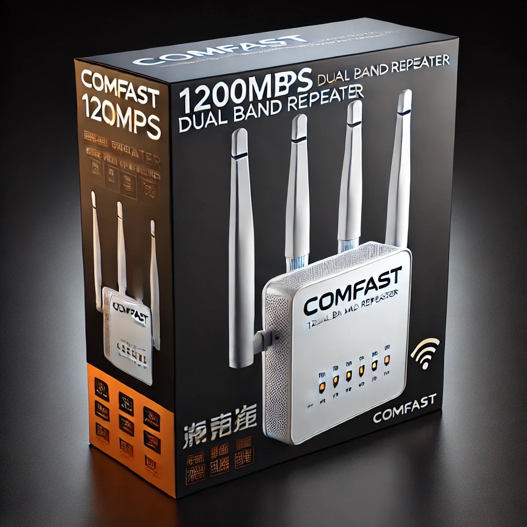 COMFAST 1200Mbps Dual Band Repeater | High-Speed Internet Signal Booster