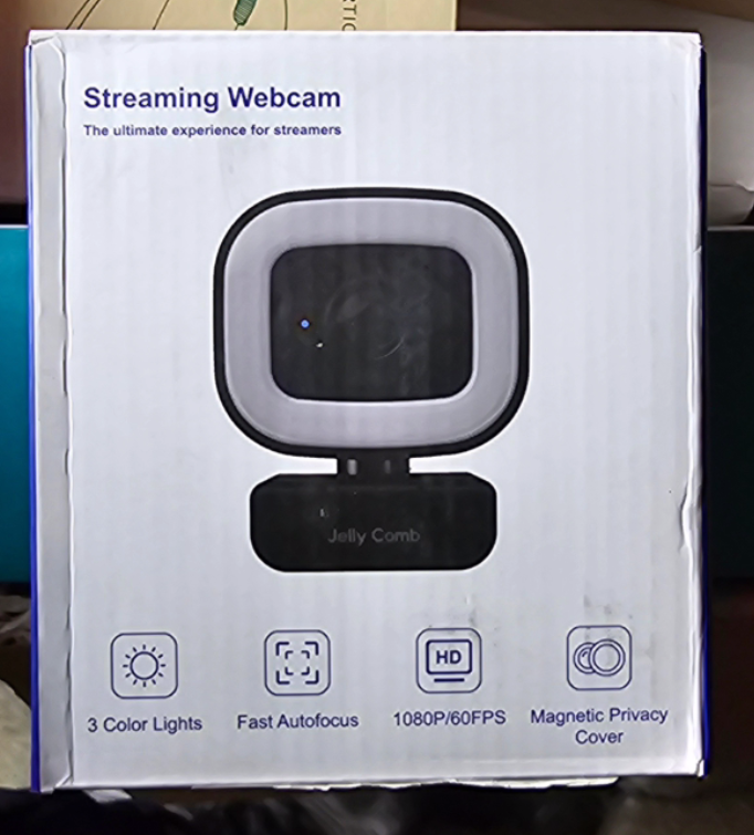 Streaming Webcam with Ring Light - 1080p/60FPS HD